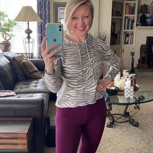 Chaser hooded tiger print top